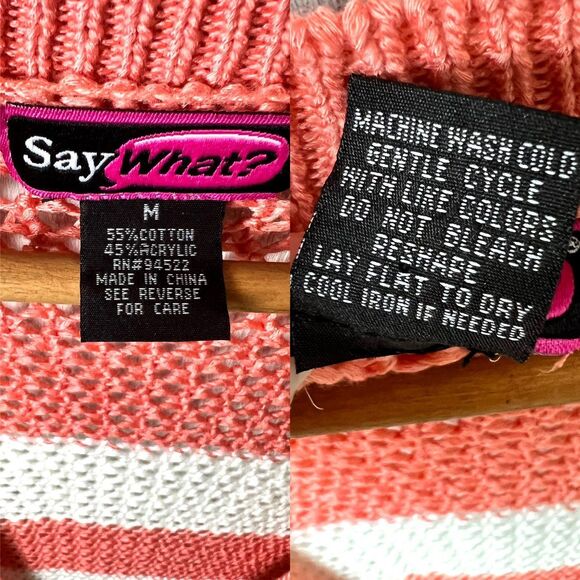 Medium Striped Loose knit open front cover up sweater - Picture 4 of 8